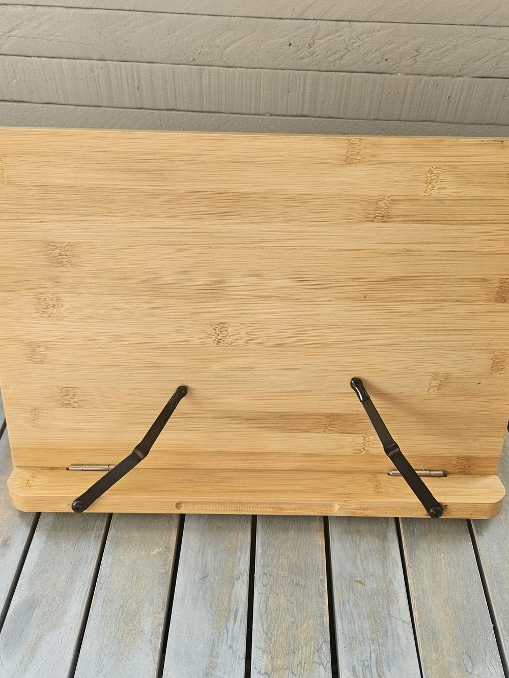 Adjustable Cookbook/Music Stand in Natural Wood